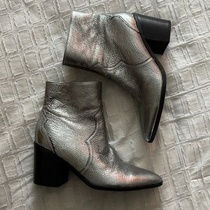 Silver booties